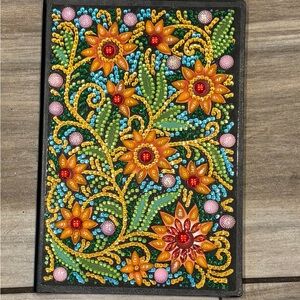 Colorful Beaded Floral Art Journal